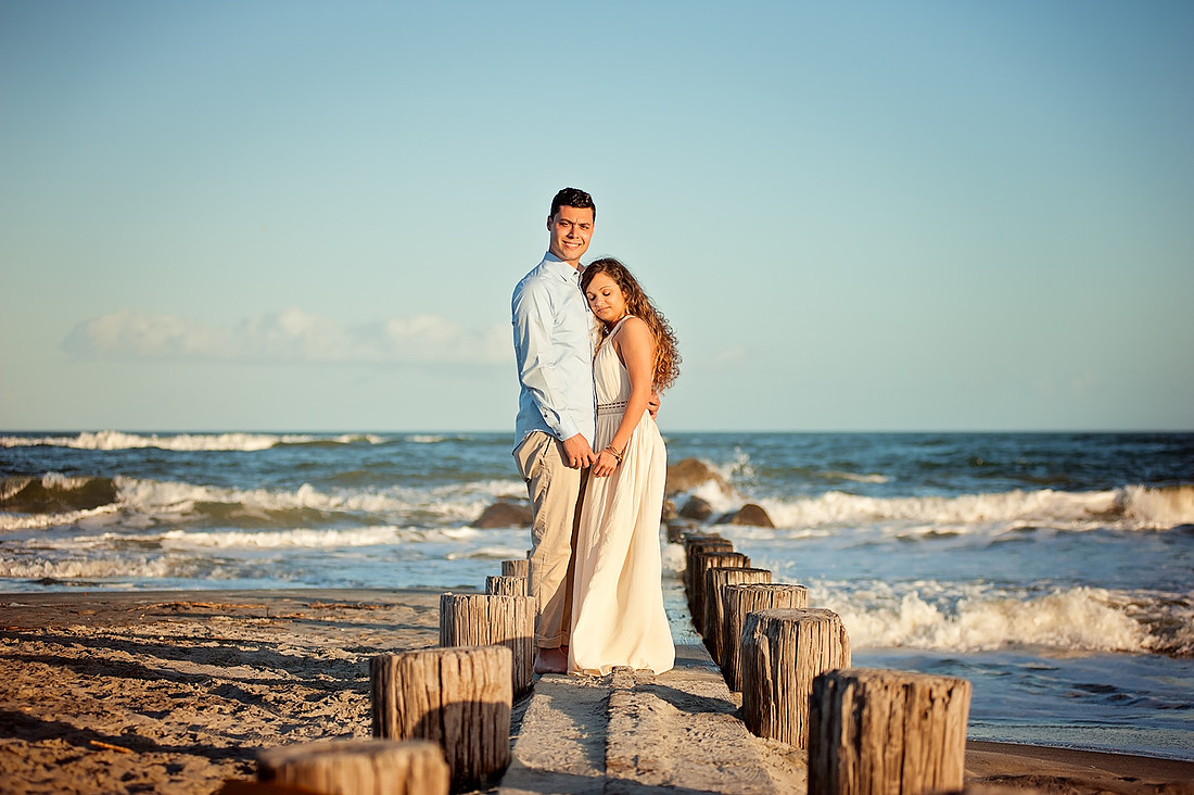 folly beach, beach, sunset,  beach dress, couple, summerville photographer, family photographer